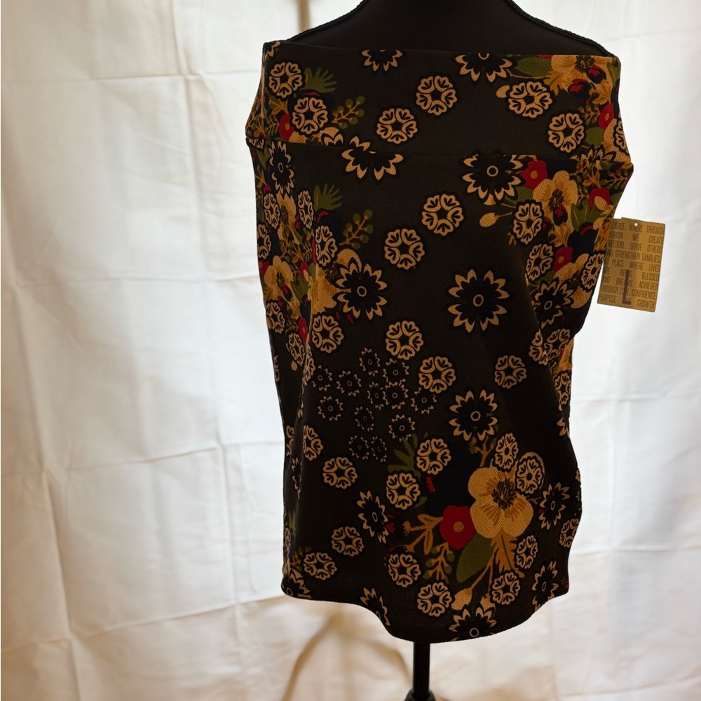 LuLaRoe Cassie Black Floral Pencil Skirt